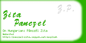 zita panczel business card